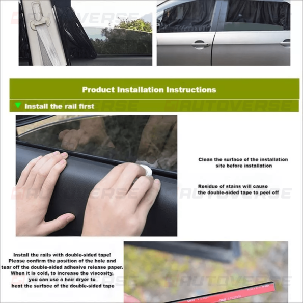 192.2 pièces rideau fenêtre voiture latérale Protection UV 3