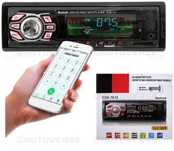 201.Autoradio USB _ SD _ MP3 Bluetooth FM avec 1 télécommande DIN